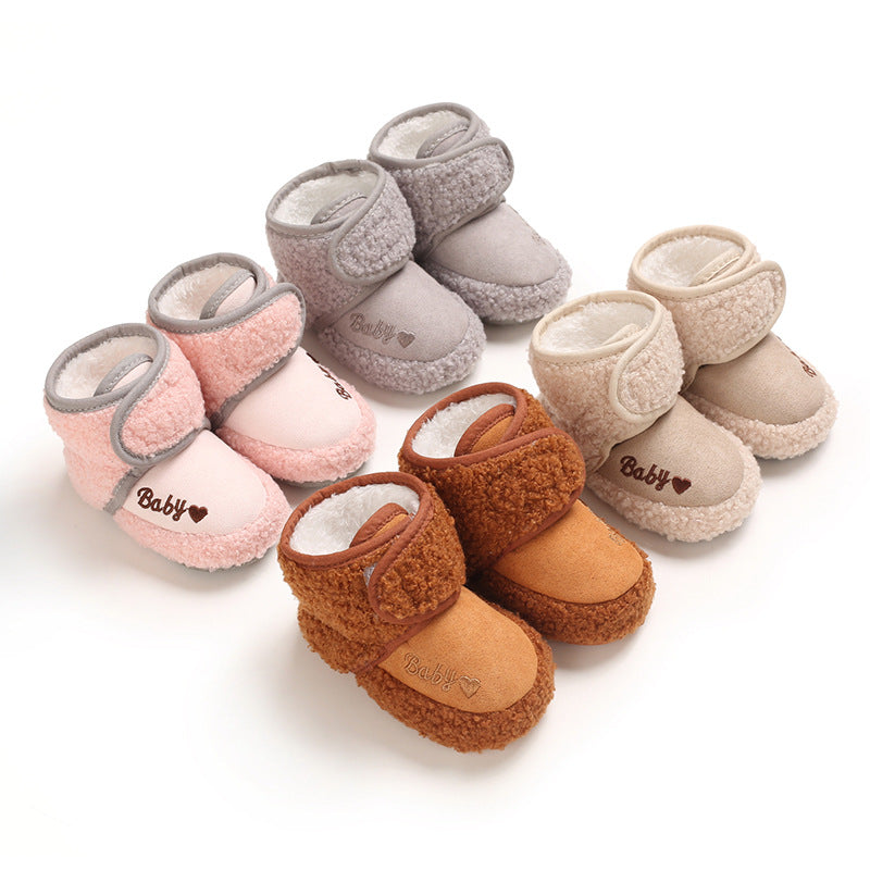 Soft Sole And Velvet To Keep Warm Baby Toddler Shoes