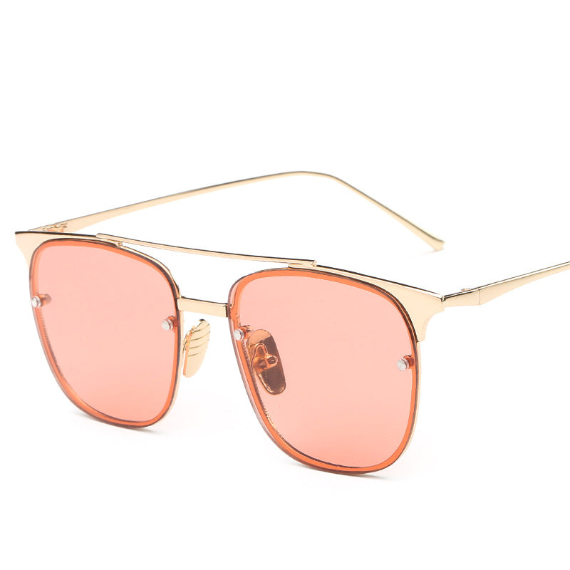 Square Frame Double Beam Marine Sunglasses