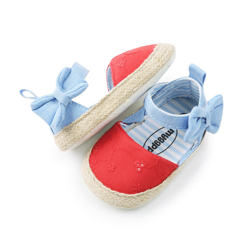 Baby Shoes Bowknot Breathable Baby Shoes Velcro
