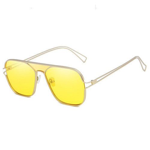 Color Hollow Men's and Women's Trendy Square Sunglasses