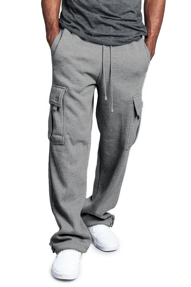 Men's Casual Multi-Pocket Loose Straight-Leg Overalls