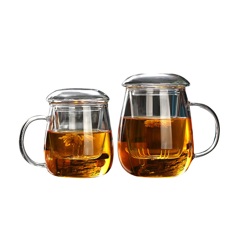 Thickened Glass Household Tea Water Separation Tea Cup