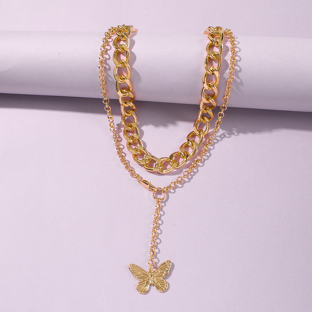 Personalized Creative Resin Alloy Stitching Short Necklace