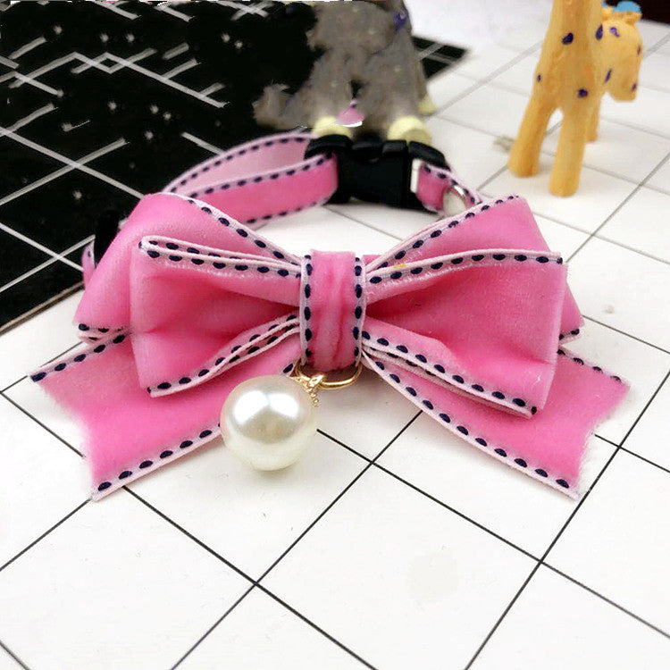Pearl Bow Collar For Cats And Dogs