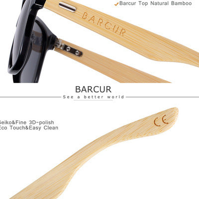 Polarized Bamboo Sunglasses Men Wooden Sun glasses for Women