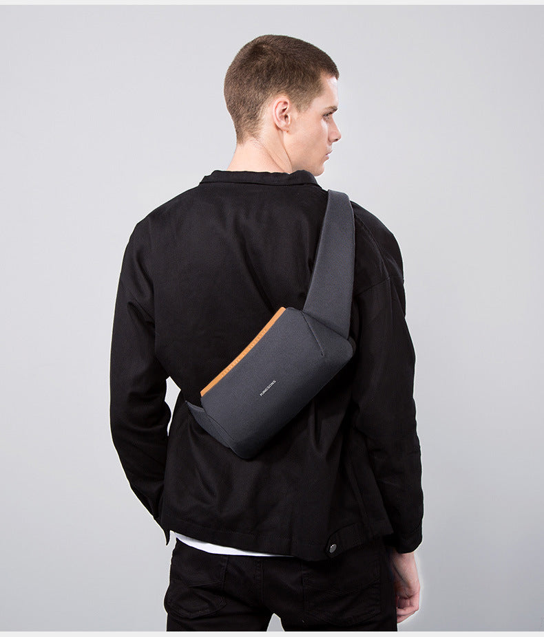 Men's New Trend Chest Bag Water Repellent Function Shoulder Bag Messenger Sports Small Backpack