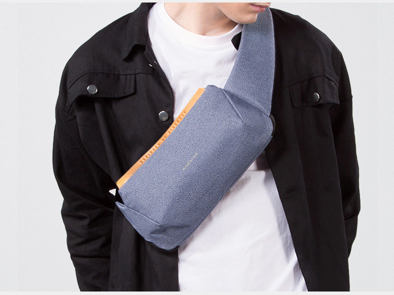 Men's New Trend Chest Bag Water Repellent Function Shoulder Bag Messenger Sports Small Backpack