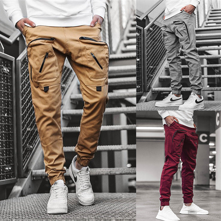 Men's Woven Casual Pants Cargo Pocket Trousers