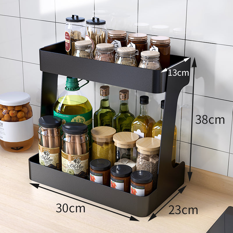 Kitchen Shelf Countertop Double-layer Household Multifunctional