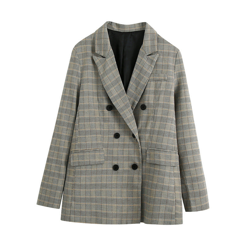 Zarz homemade European and American style new women''s wear autumn trend Plaid suit coat 2761049