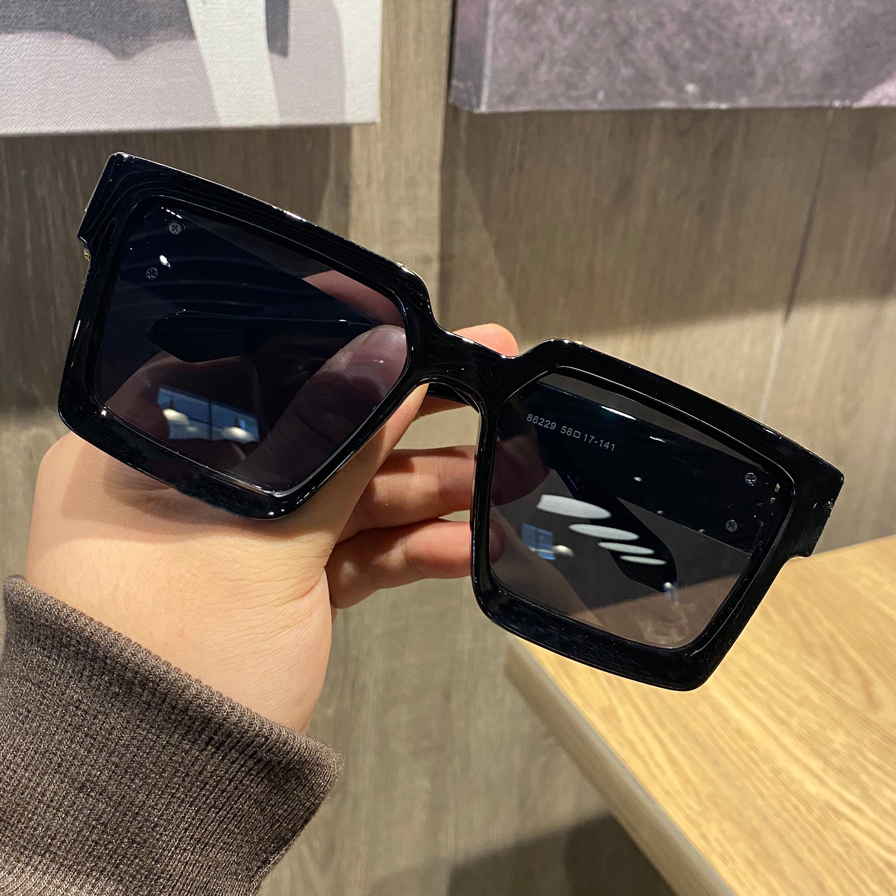 Korean Style Trendy Personality Hip-Hop Style Red Big Frame Sunglasses