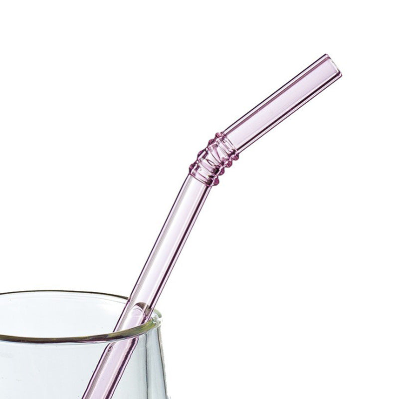 Heat-Resistant Xingke Glass Straws Creative Color High Borosilicate Drop Resistant And Durable Art Straws Juice Milk Tea Milk Bar