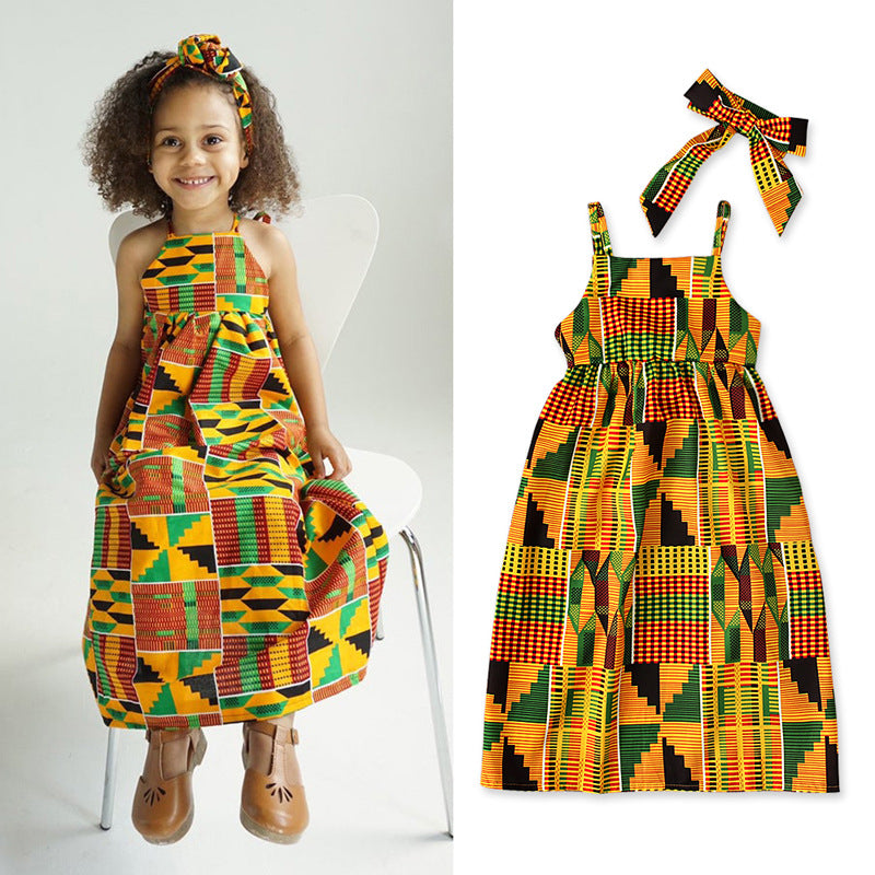 Strapless Strappy Skirt African Bohemian Style Dress