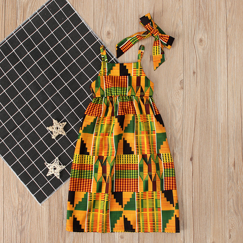 Strapless Strappy Skirt African Bohemian Style Dress