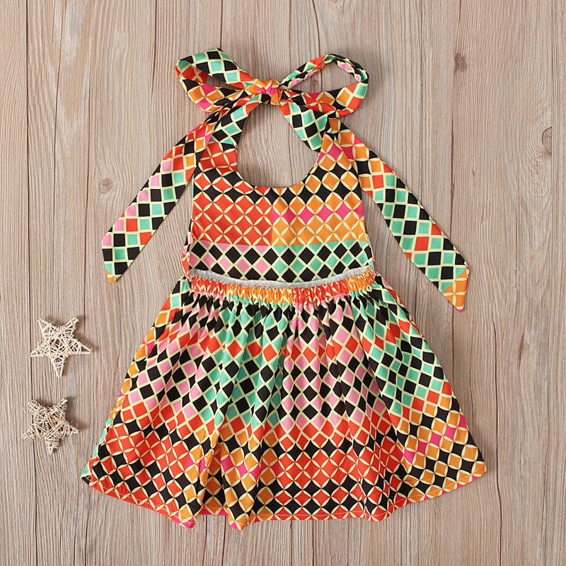 Sleeve Suspender Lace Bowknot African Bohemian Halter Dress