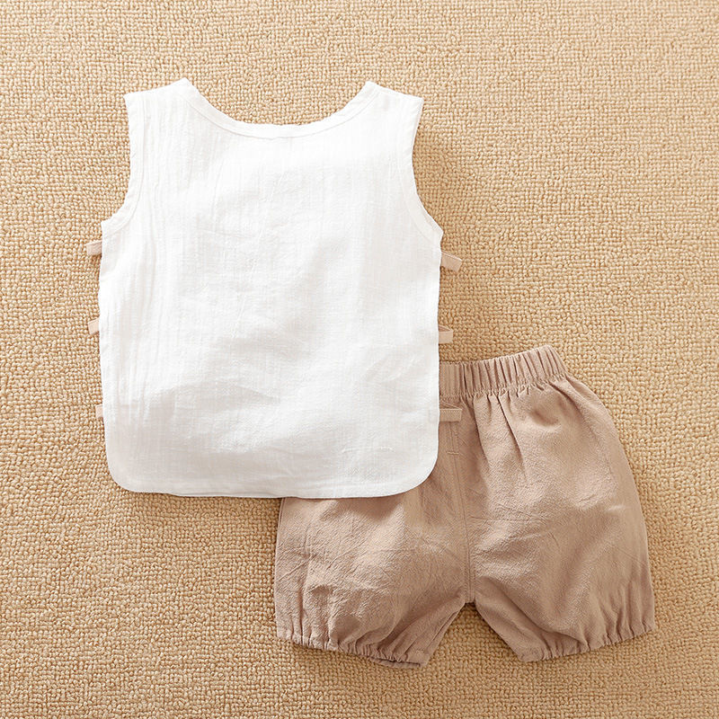 Baby Cotton And Linen Summer Suit Infant