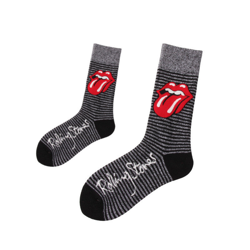 Creative Red Lips Cotton Socks Trendy Fashion Couple Socks