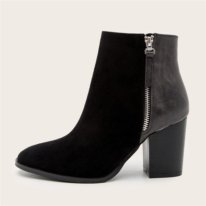 Short Boots Thick Heel