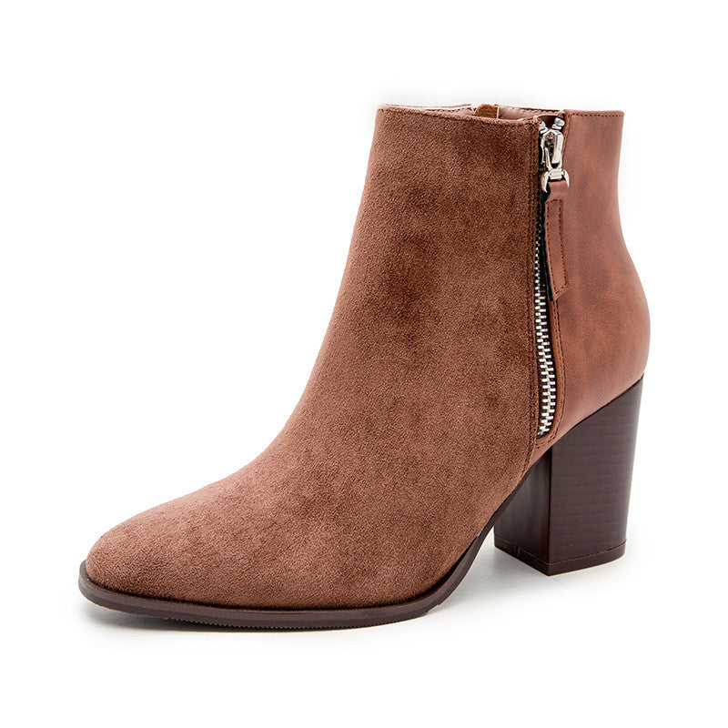 Short Boots Thick Heel