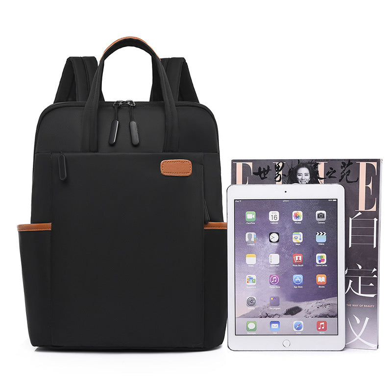 New Korean Fashion 15.6-Inch Computer Backpack Business Commuting Backpack Men'S Simple Waterproof Schoolbag Women'S