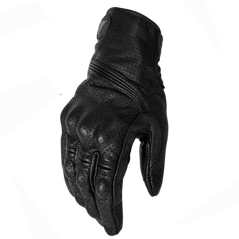 Motorcycle Half-finger Gloves Motorcycle Riding Leather Fingerless Four Seasons Breathable Racing Rider Equipment Male