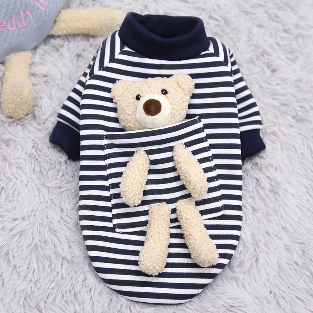 Cat Dog Pet Clothes for Small Dog Cute Sweater Spring Cat Cute Teddy Bear