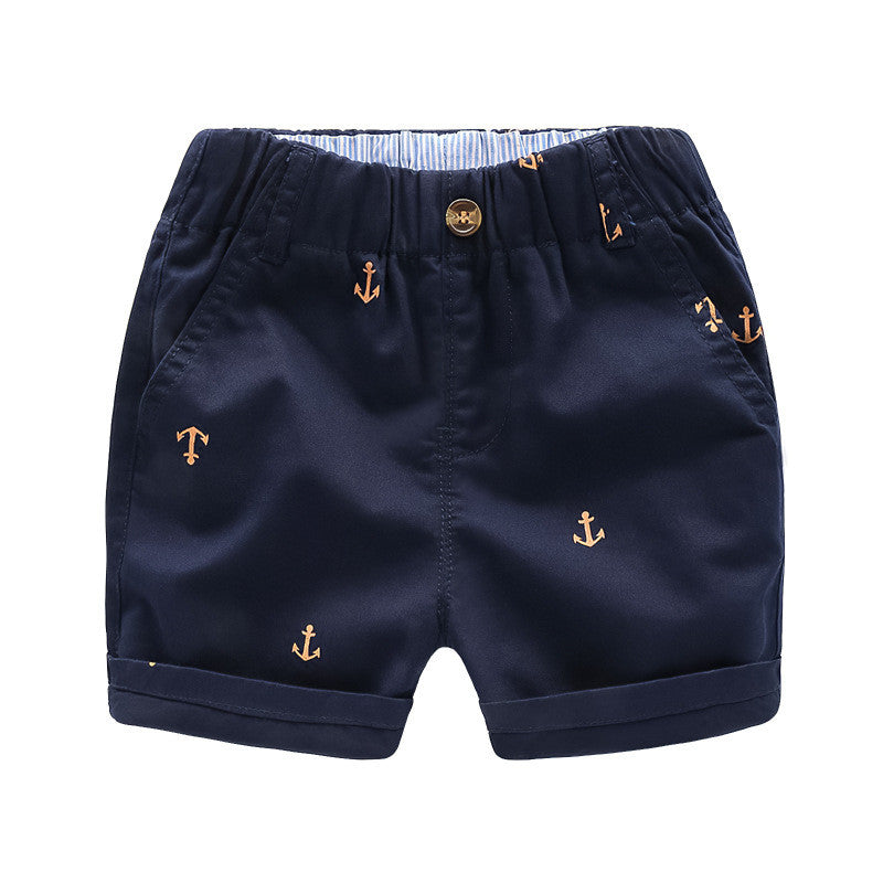 European And American Boys' Cotton Printed Shorts Five-point Pants Casual Pants