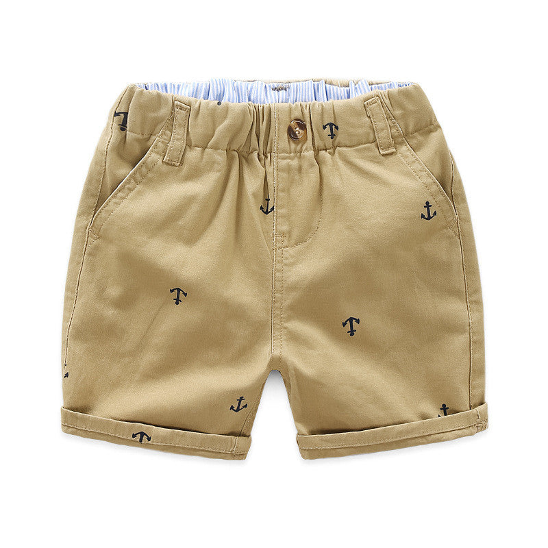 European And American Boys' Cotton Printed Shorts Five-point Pants Casual Pants