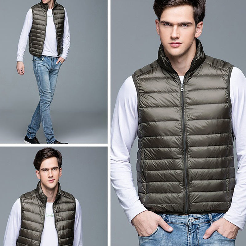 Fashionable Men's Stand Collar Down Jacket Vest