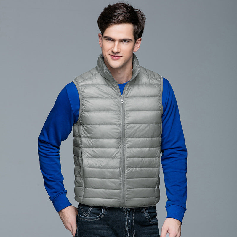 Fashionable Men's Stand Collar Down Jacket Vest
