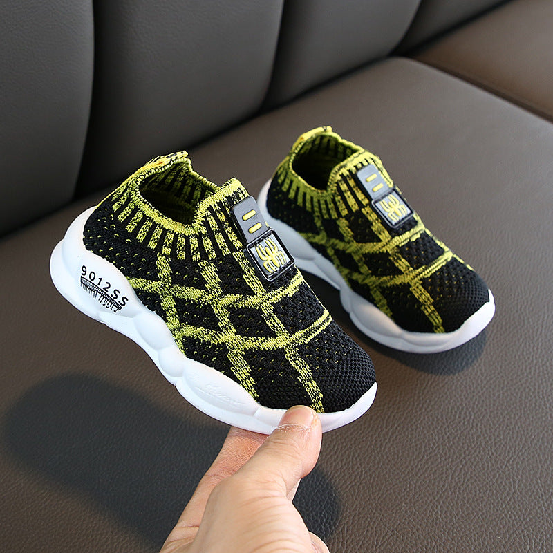 Mesh Sneakers Korean Style Boys And Girls Fly-knit Casual Shoes