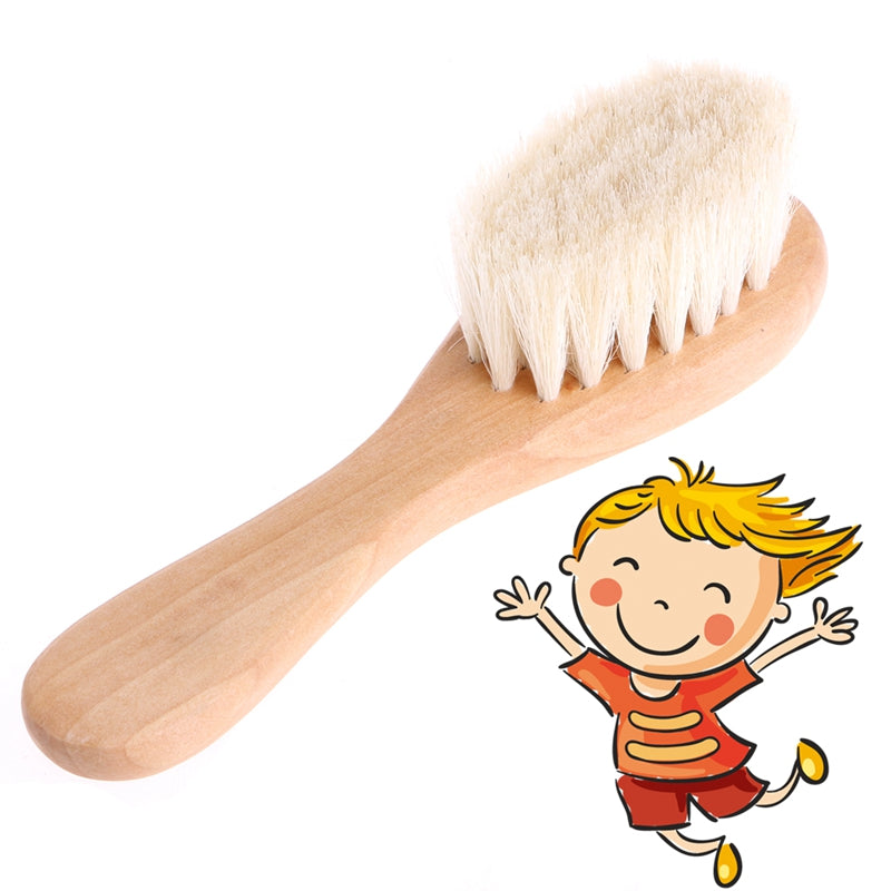 Wooden Handle Brush Baby Hairbrush Newborn Hair Brush Infant