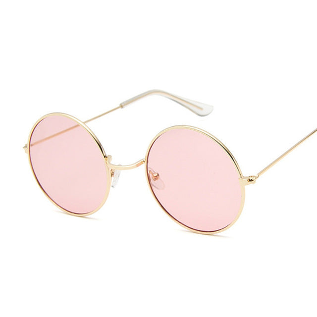 Retro Round Pink Sunglasses Women Sun Glasses For Women pink