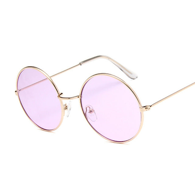 Retro Round Pink Sunglasses Women Sun Glasses For Women pink