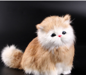 Simulation animal model cat plush children's toy toy doll