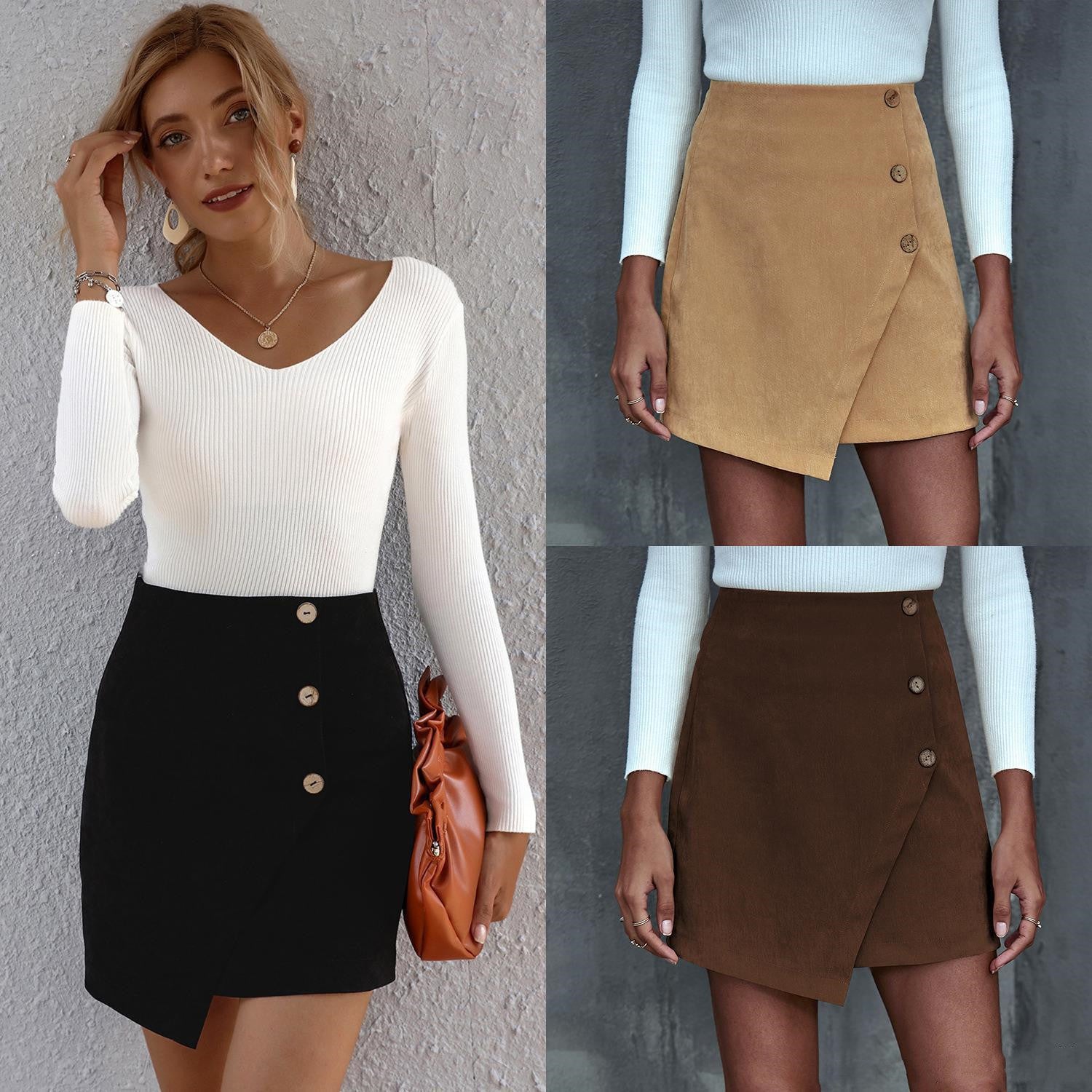 New S Line Skirt Shows A Slim Half Length Skirt