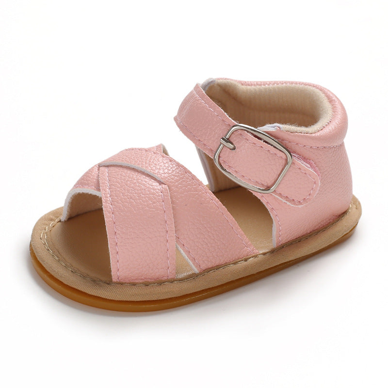 0-1 year old baby non-slip oxford sole sandals pink
