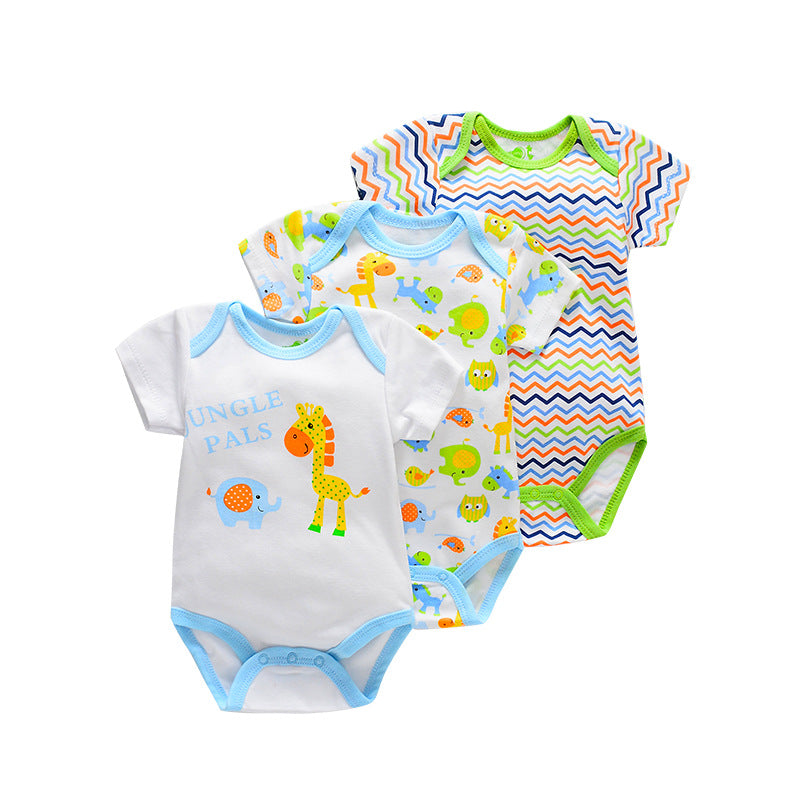 Baby Short-Sleeved One-Piece Romper Suit