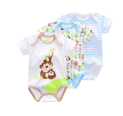 Baby Short-Sleeved One-Piece Romper Suit