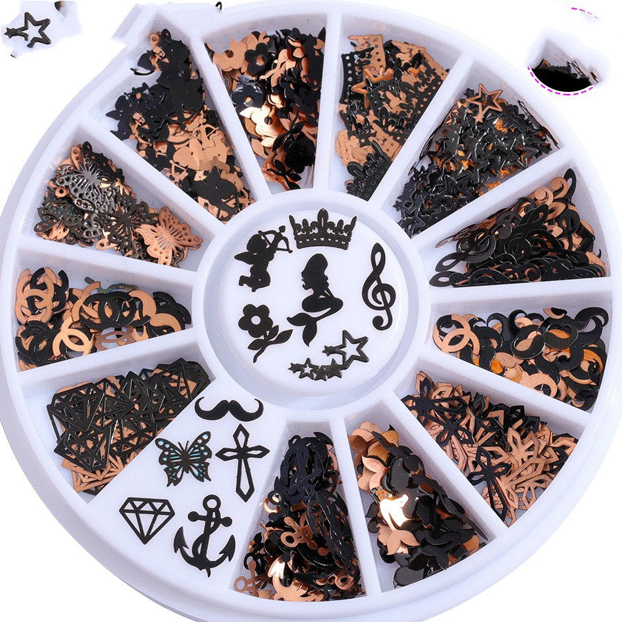 Metal 3D Snowflake Computer Film Thin Patch Nail Patch