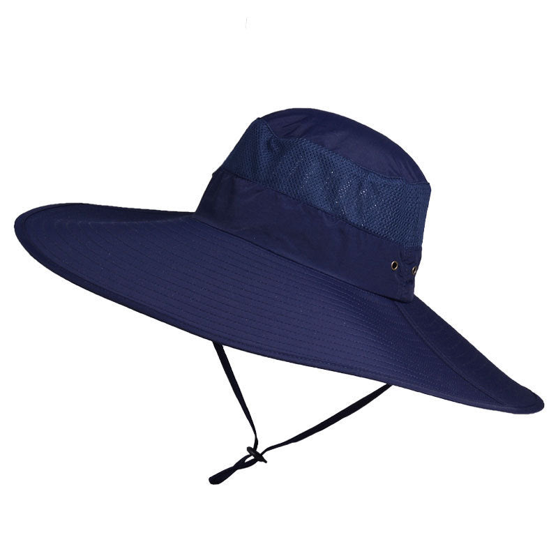 Enlarged Brim Men'S Fisherman Hat Waterproof Outdoor Sun Hat Sunscreen Mountaineering Hat