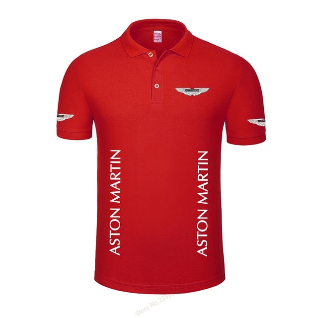 High Quality New Summer Casual Aston Martin Polo Shirt Men's