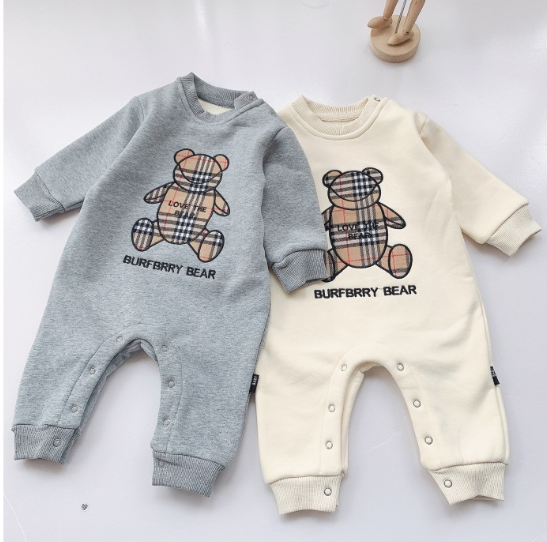 Baby Onesies Boys Baby Rompers Trendy Fans Infant Children'S Wear Girls' Rompers Plaid Children'S Jumpsuits Bears