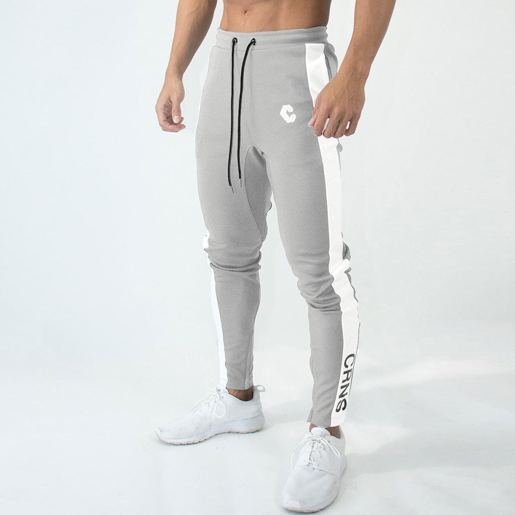 Muscular Fitness Men'S Spring And Autumn Thin Sports And Leisure Running Cotton And Foot Zipper Trousers