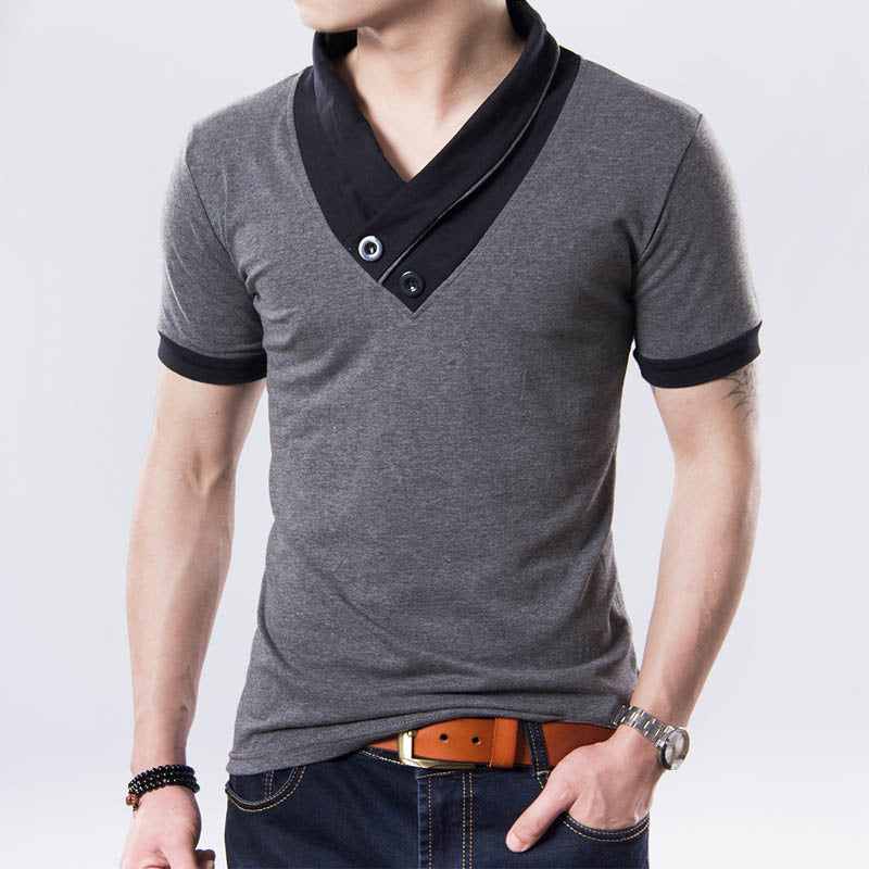 Men's New Korean Version Of The Lapel Advertising Shirt