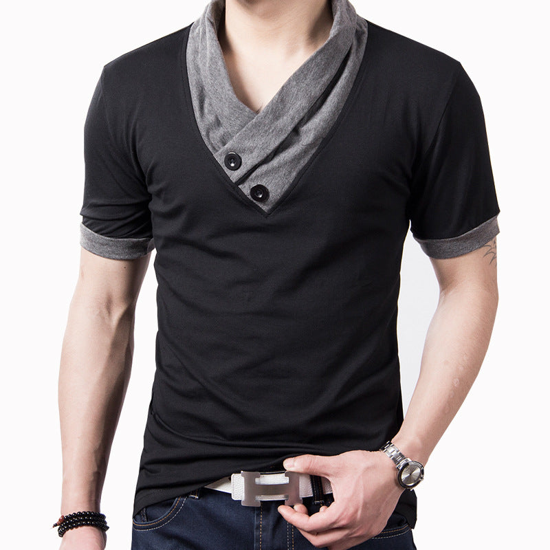 Men's New Korean Version Of The Lapel Advertising Shirt