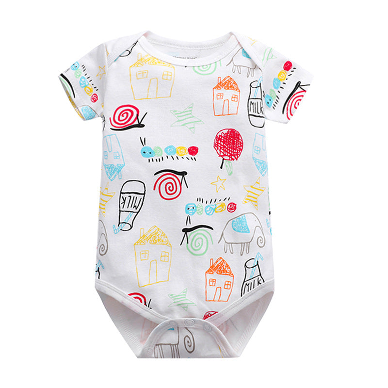 Newborn Baby Triangle Romper Jumpsuit Summer Baby Children's Suit