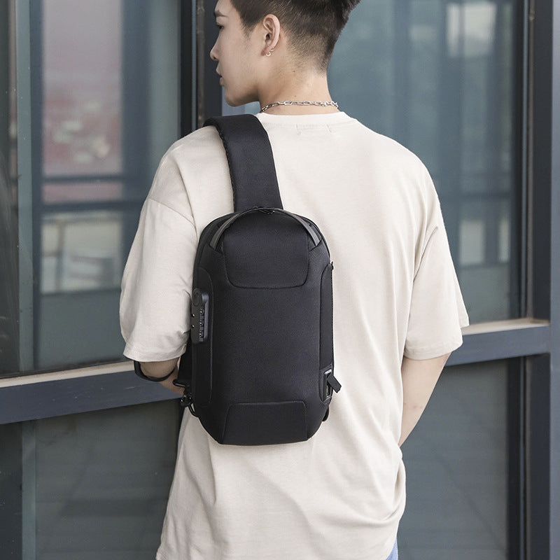 Fashionable And Simple Men's Functional Sports Car Chest Bag Shoulder Bag