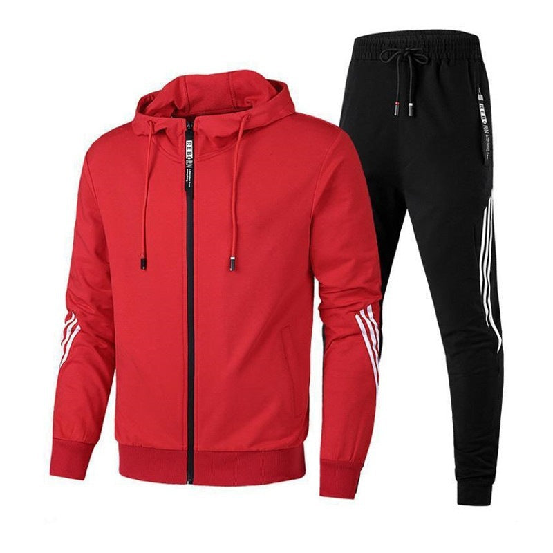 New Men'S Casual Sports Suit Hooded Sweater Men And Women Running Sportswear Suit