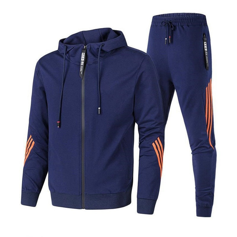 New Men'S Casual Sports Suit Hooded Sweater Men And Women Running Sportswear Suit